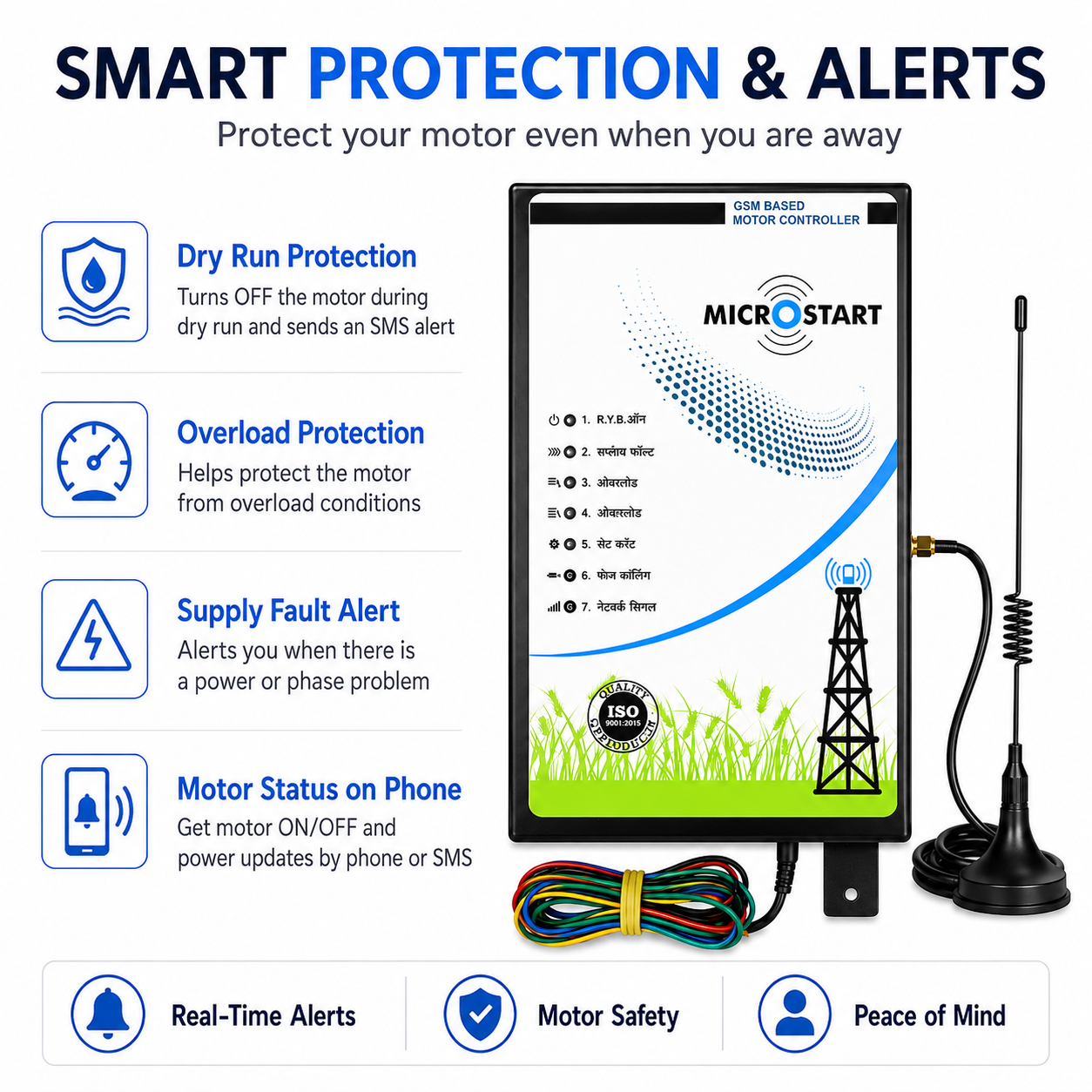MicroStart GSM Mobile Motor Starter – Remote Pump Control by Call & SMS